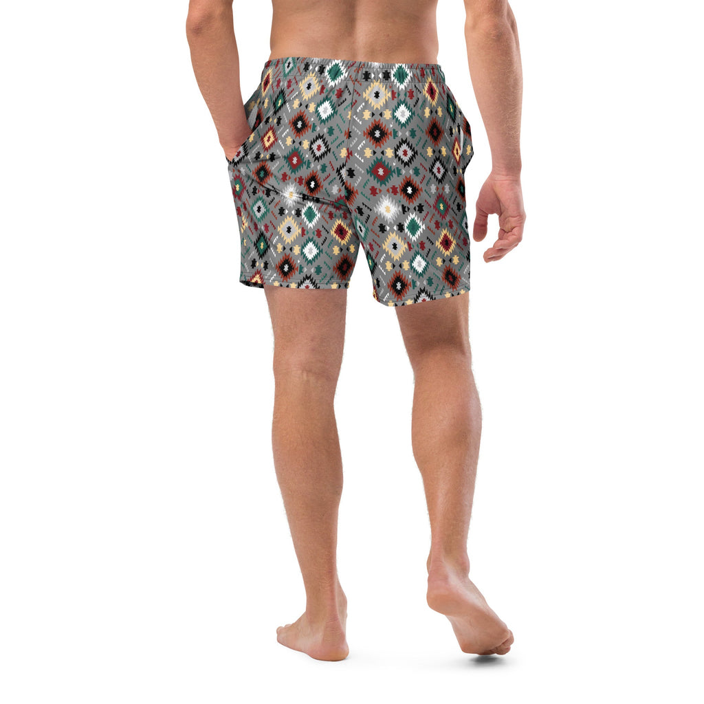 Baha Ranch Yeehaw Gray Aztec Men's Swim Trunks by Baha Ranch Western Wear - product image 3