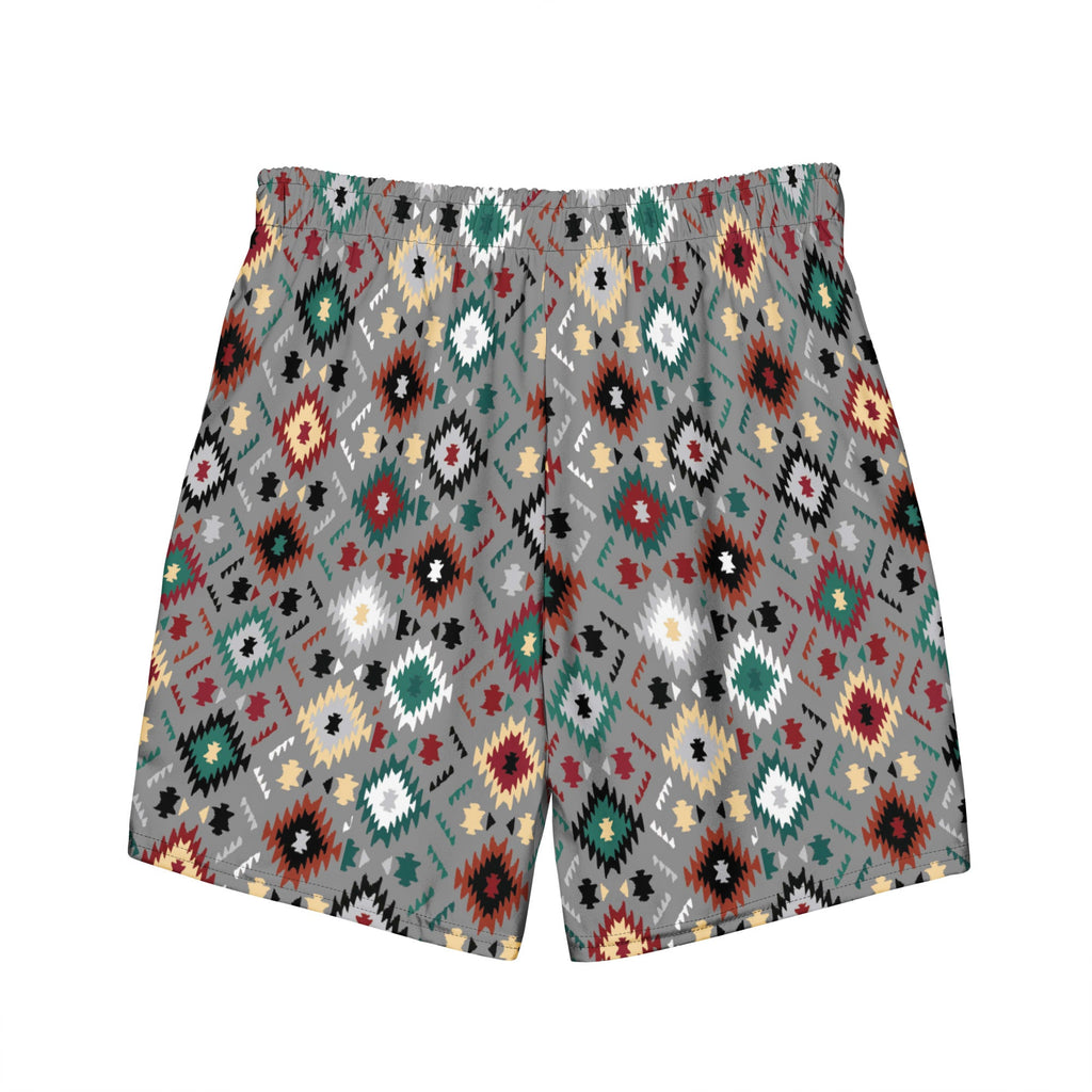 Baha Ranch Yeehaw Gray Aztec Men's Swim Trunks by Baha Ranch Western Wear - product image 4
