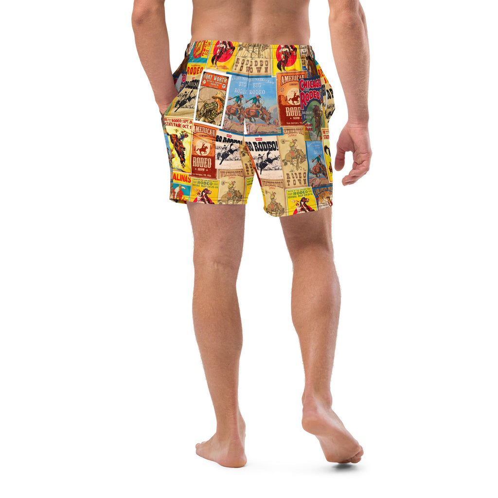 Baha Ranch Yeehaw Rodeo Poster Men's Swim Trunks by Baha Ranch Western Wear - product image 4