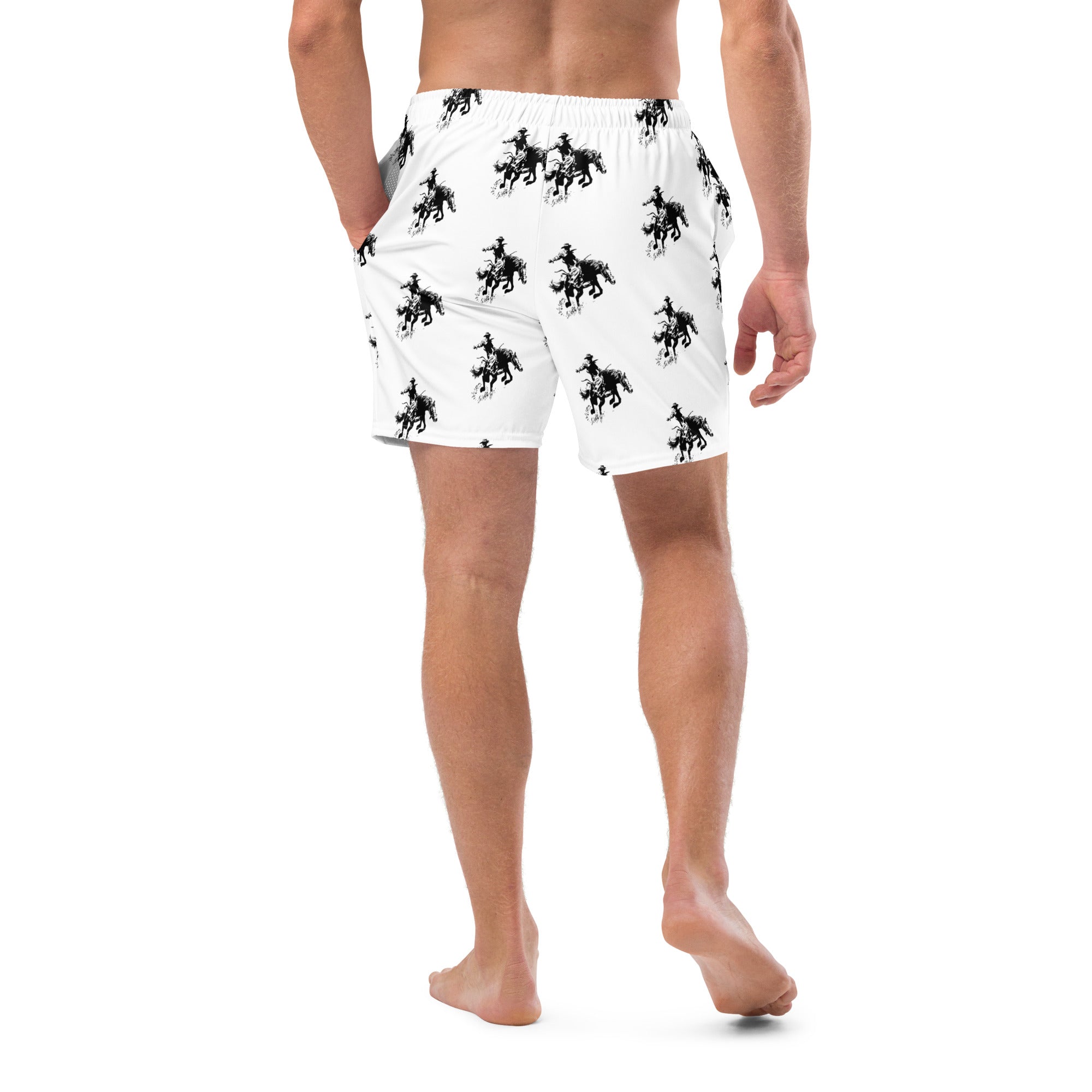 Baha Ranch Yeehaw Rodeo Bronc Men's Swim Trunks by Baha Ranch Western Wear - product image 4