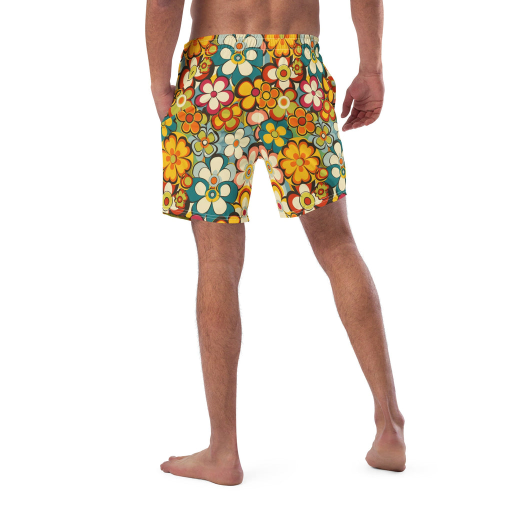 Baha Ranch Yeehaw Woodstock Retro Floral Men's Swim Trunks by Baha Ranch Western Wear - product image 3