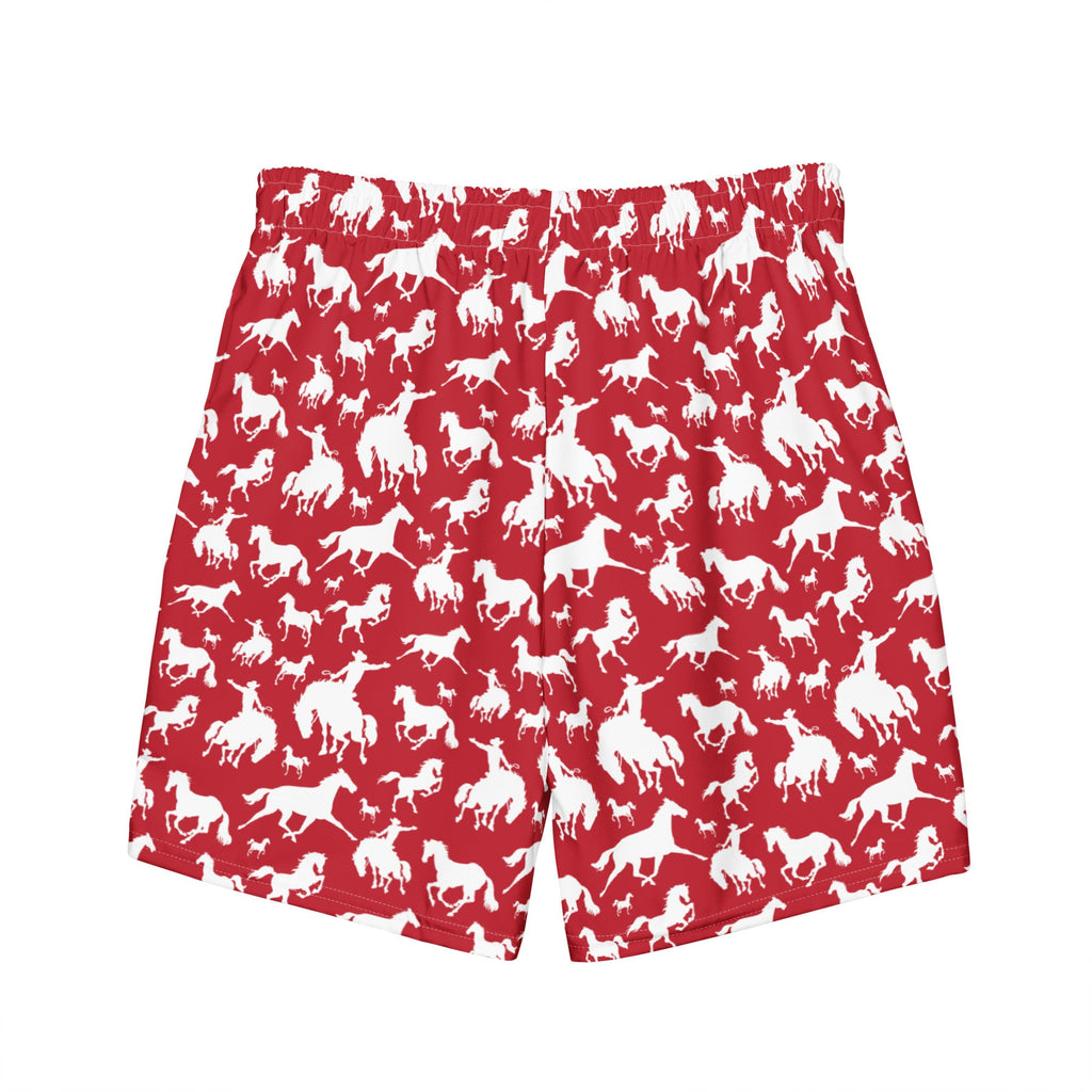 Baha Ranch Yeehaw Red Rodeo Cowboy Men's Swim Trunks by Baha Ranch Western Wear - product image 5