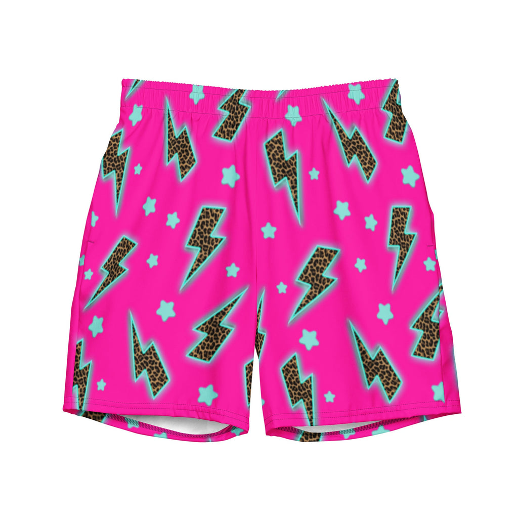 Baha Ranch Yeehaw Leopard Lightning Men's Swim Trunks by Baha Ranch Western Wear
