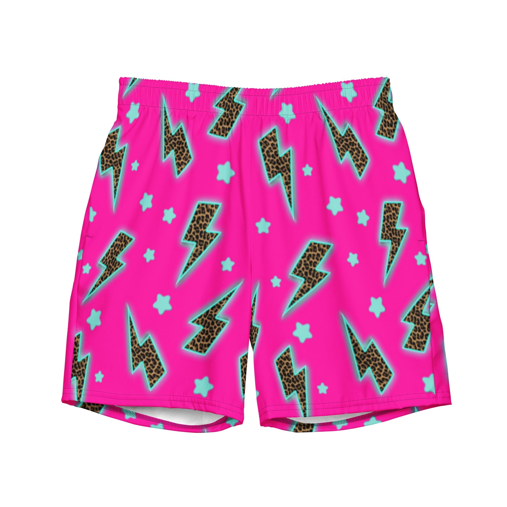 Baha Ranch Yeehaw Leopard Lightning Men's Swim Trunks by Baha Ranch Western Wear