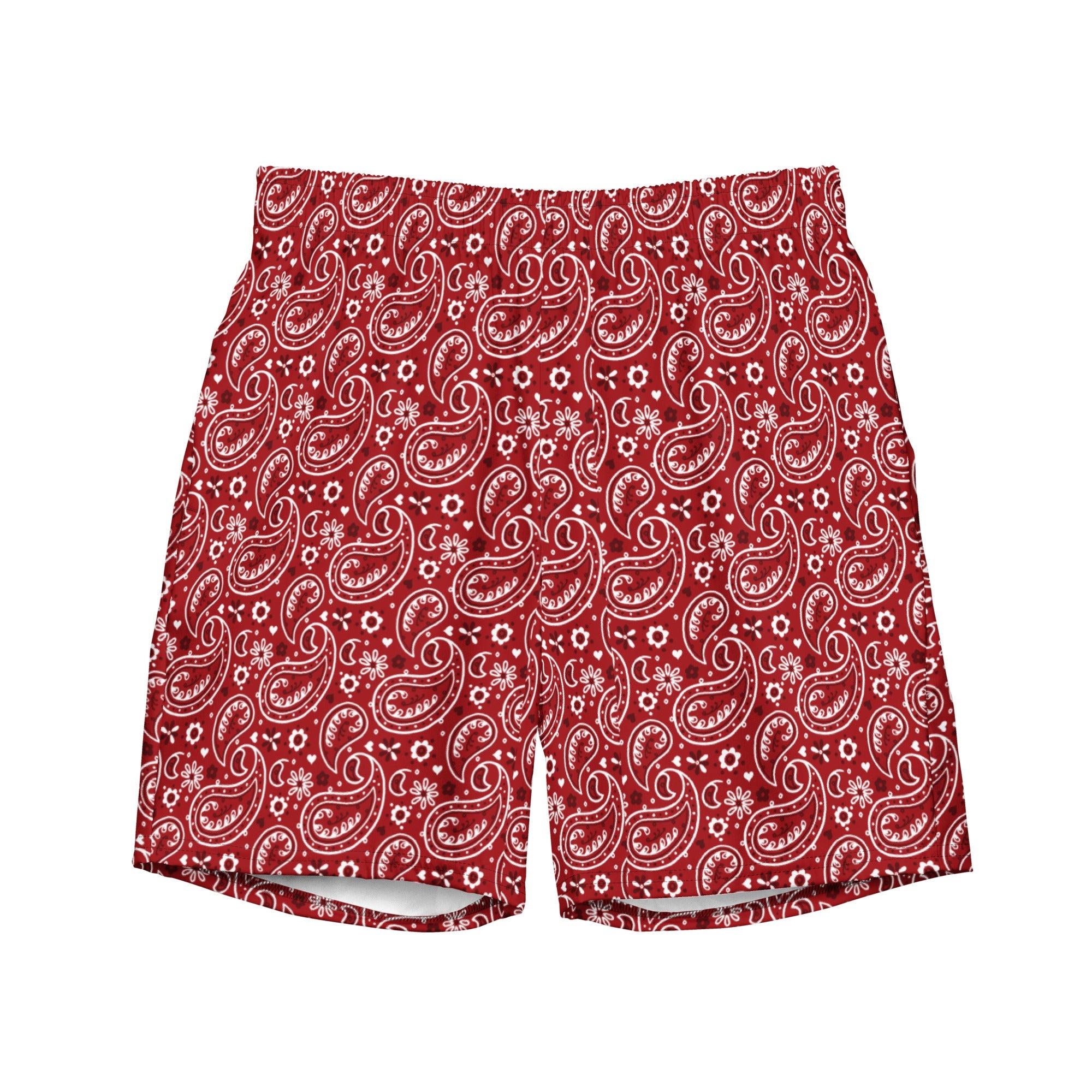Baha Ranch Yeehaw Red Bandana Men's Swim Trunks by Baha Ranch Western Wear