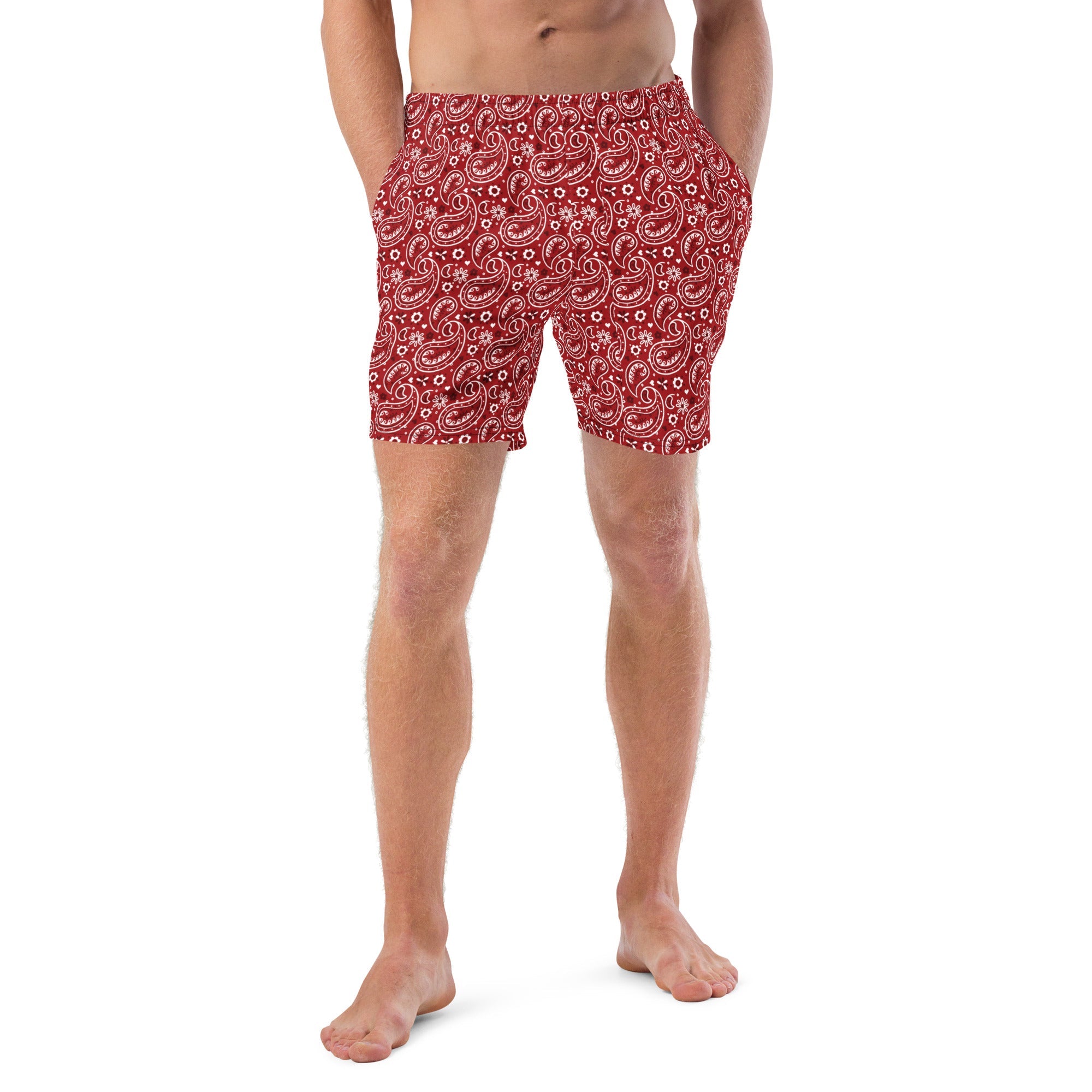 Baha Ranch Yeehaw Red Bandana Men's Swim Trunks by Baha Ranch Western Wear - product image 2