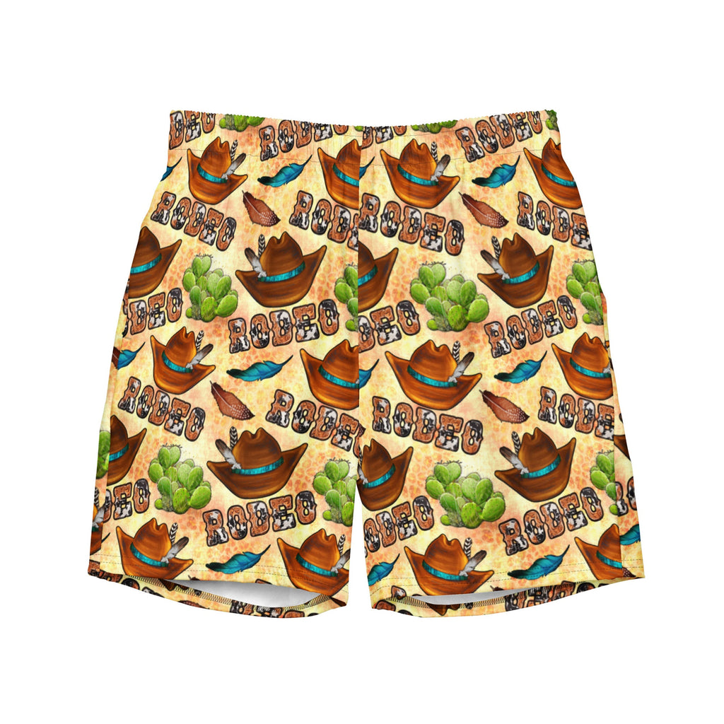 Baha Ranch Yeehaw Rodeo Fever Men's Swim Trunks by Baha Ranch Western Wear