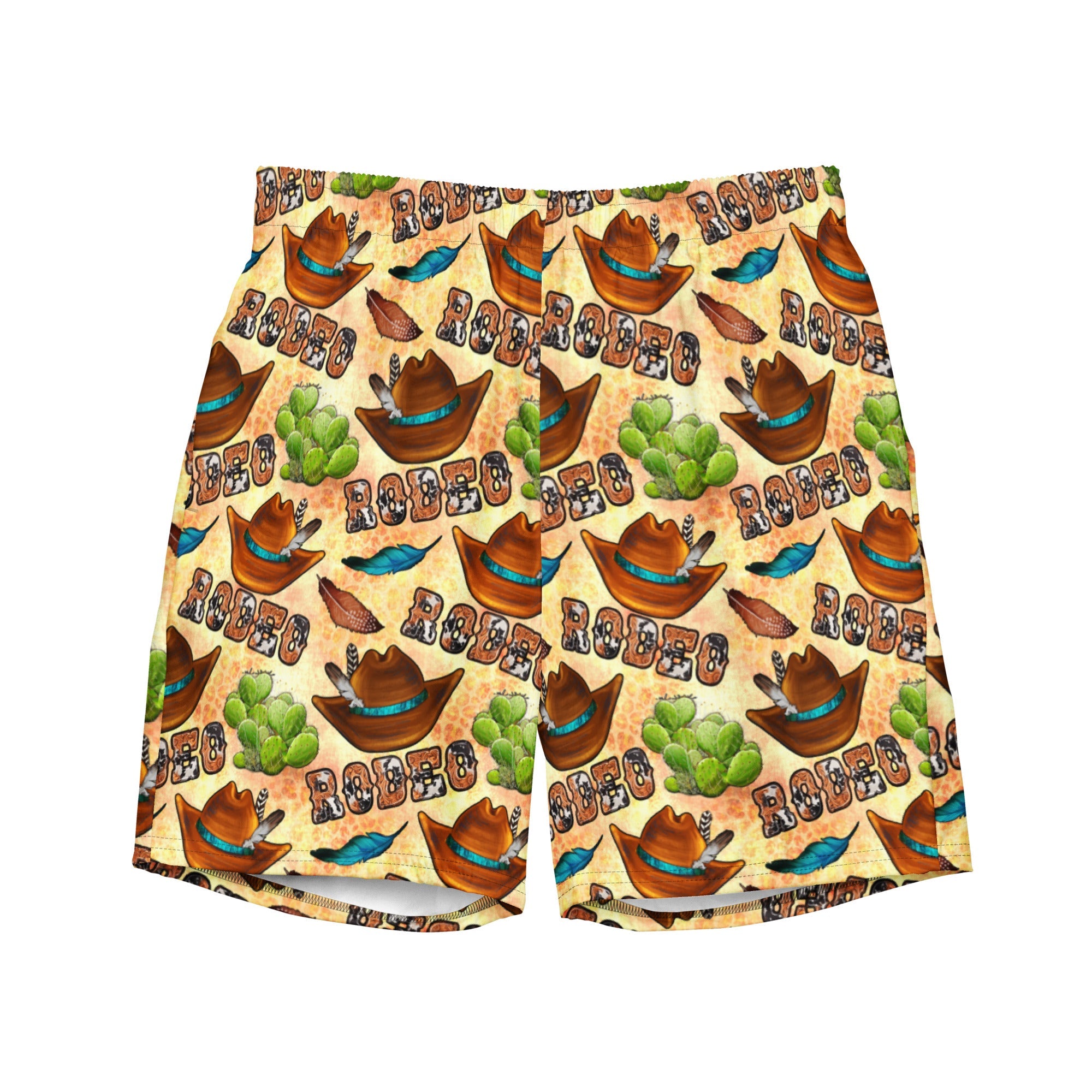 Baha Ranch Yeehaw Rodeo Fever Men's Swim Trunks by Baha Ranch Western Wear