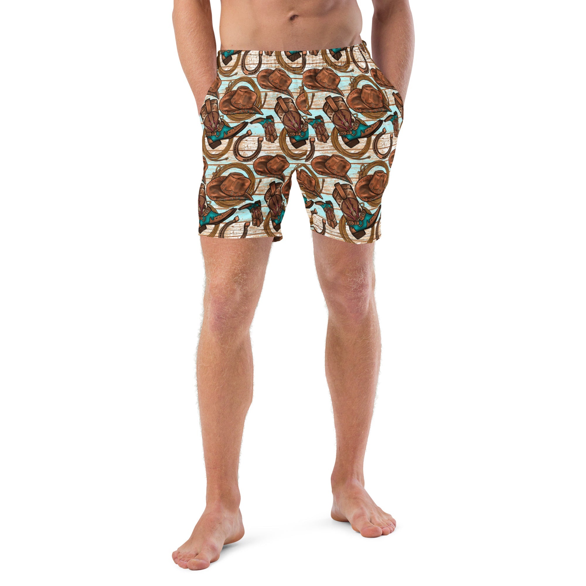 Baha Ranch Yeehaw Cowboy Up Men's Swim Trunks by Baha Ranch Western Wear - product image 2