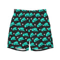 Baha Ranch Yeehaw Turquoise Hat Men's Swim Trunks by Baha Ranch Western Wear