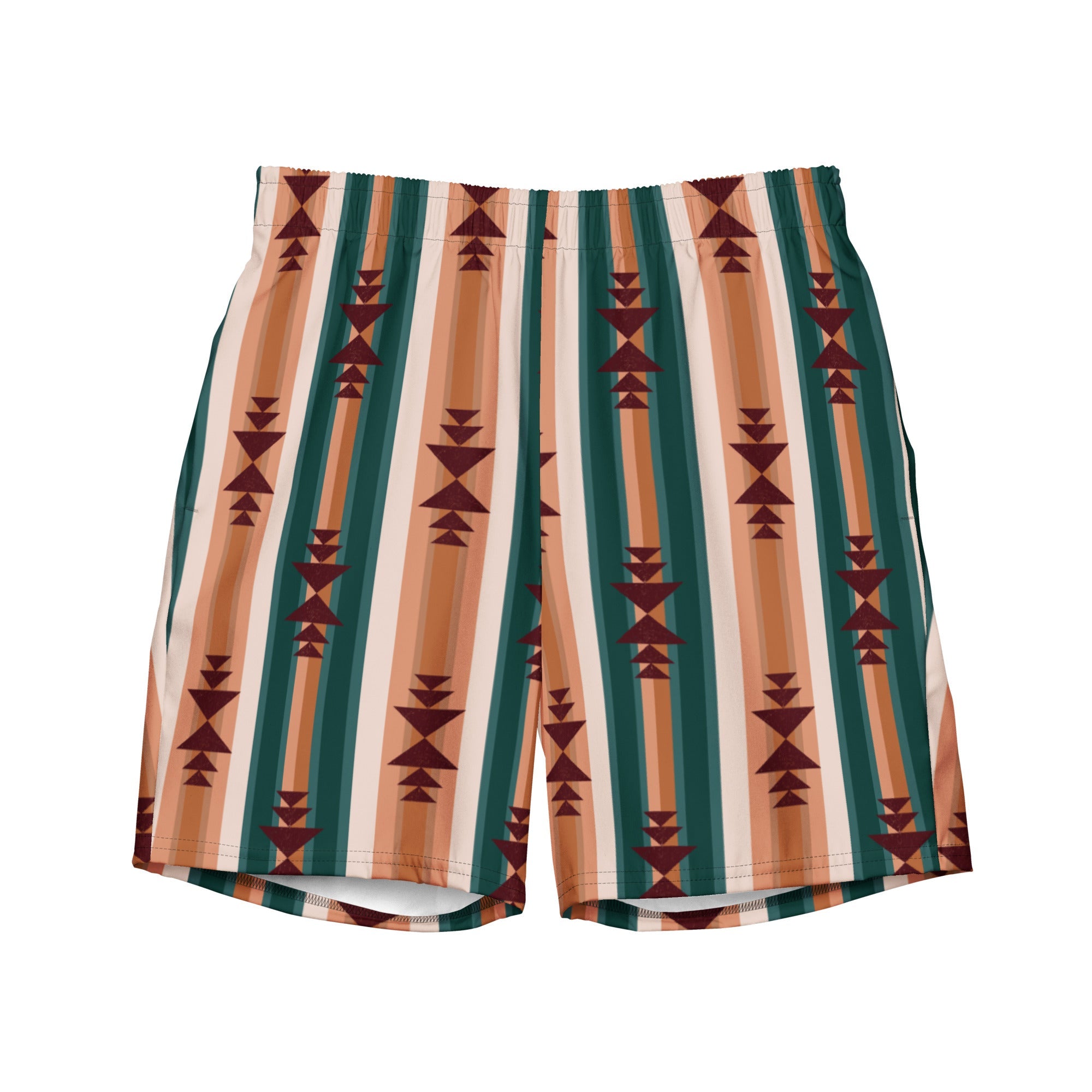 Baha Ranch Yeehaw Cocoa Aztec Men's Swim Trunks by Baha Ranch Western Wear