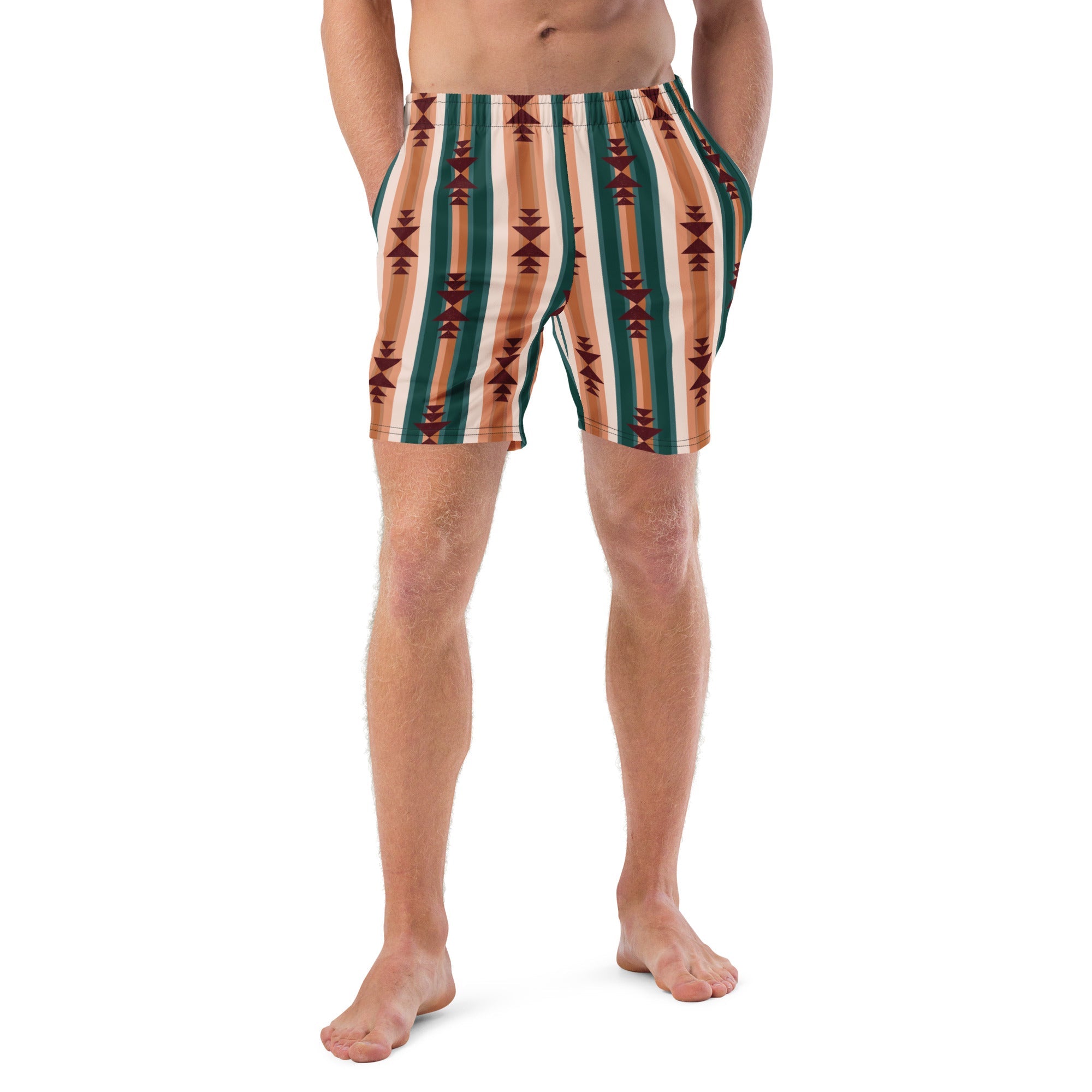 Baha Ranch Yeehaw Cocoa Aztec Men's Swim Trunks by Baha Ranch Western Wear - product image 2