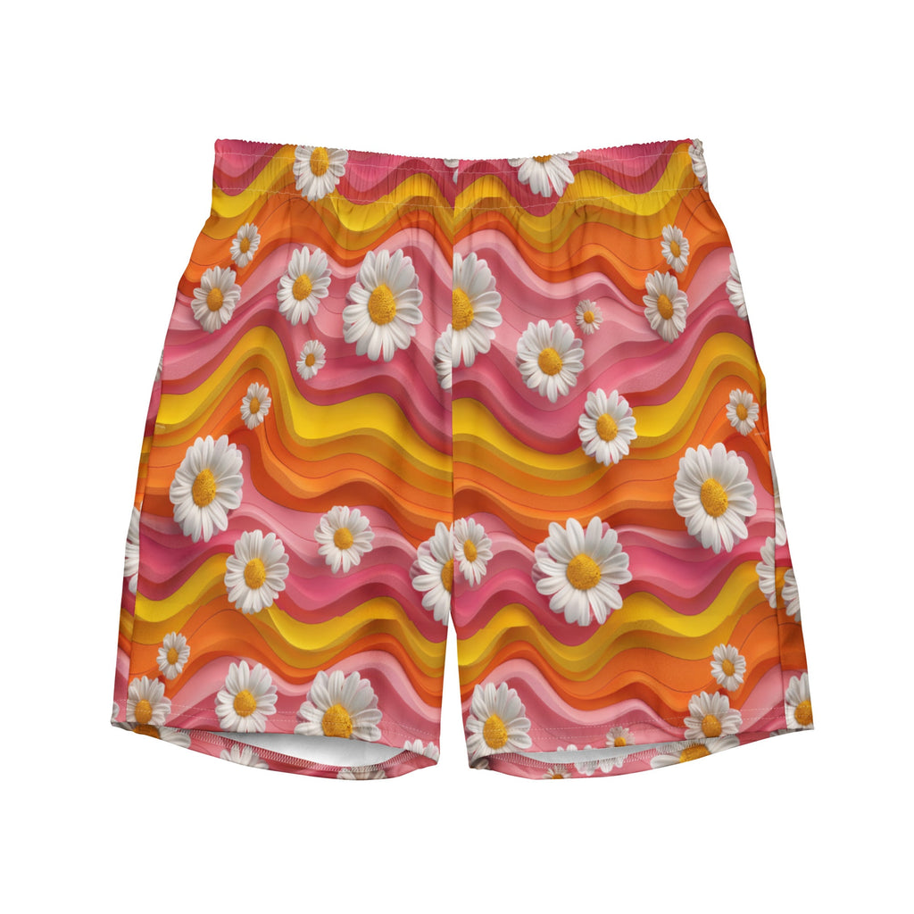 Baha Ranch Yeehaw Groovy Floral Men's Swim Trunks by Baha Ranch Western Wear