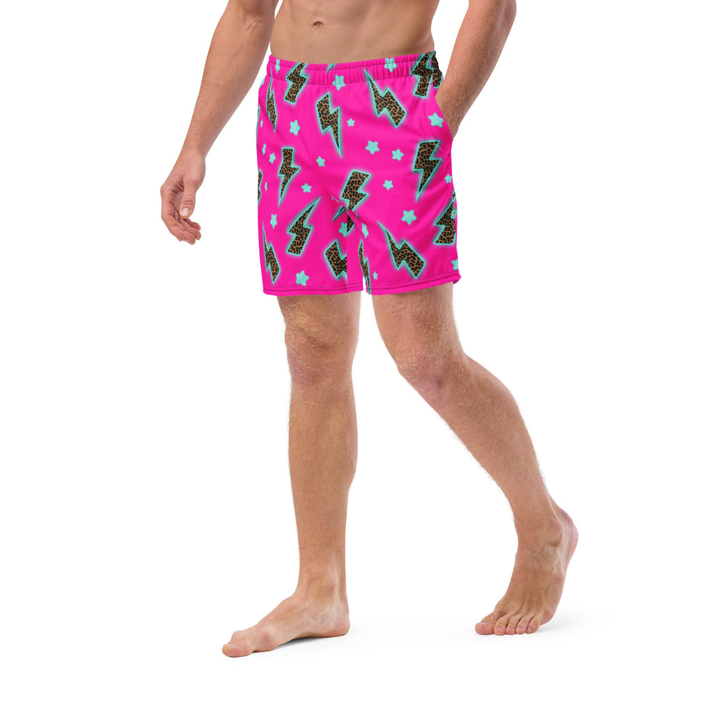Baha Ranch Yeehaw Leopard Lightning Men's Swim Trunks by Baha Ranch Western Wear - product image 2