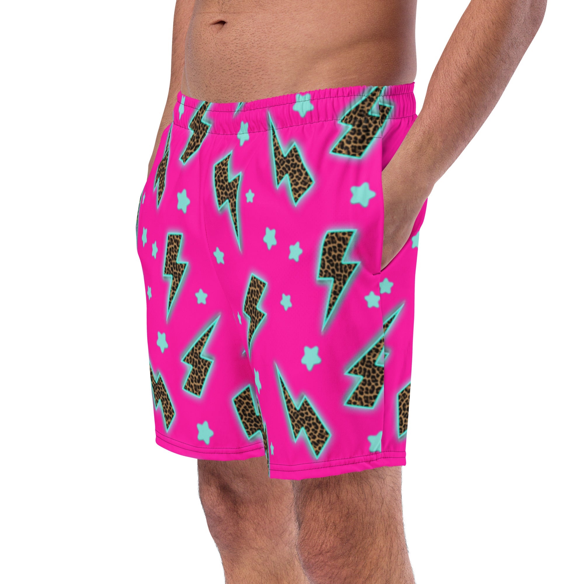 Baha Ranch Yeehaw Leopard Lightning Men's Swim Trunks by Baha Ranch Western Wear - product image 4