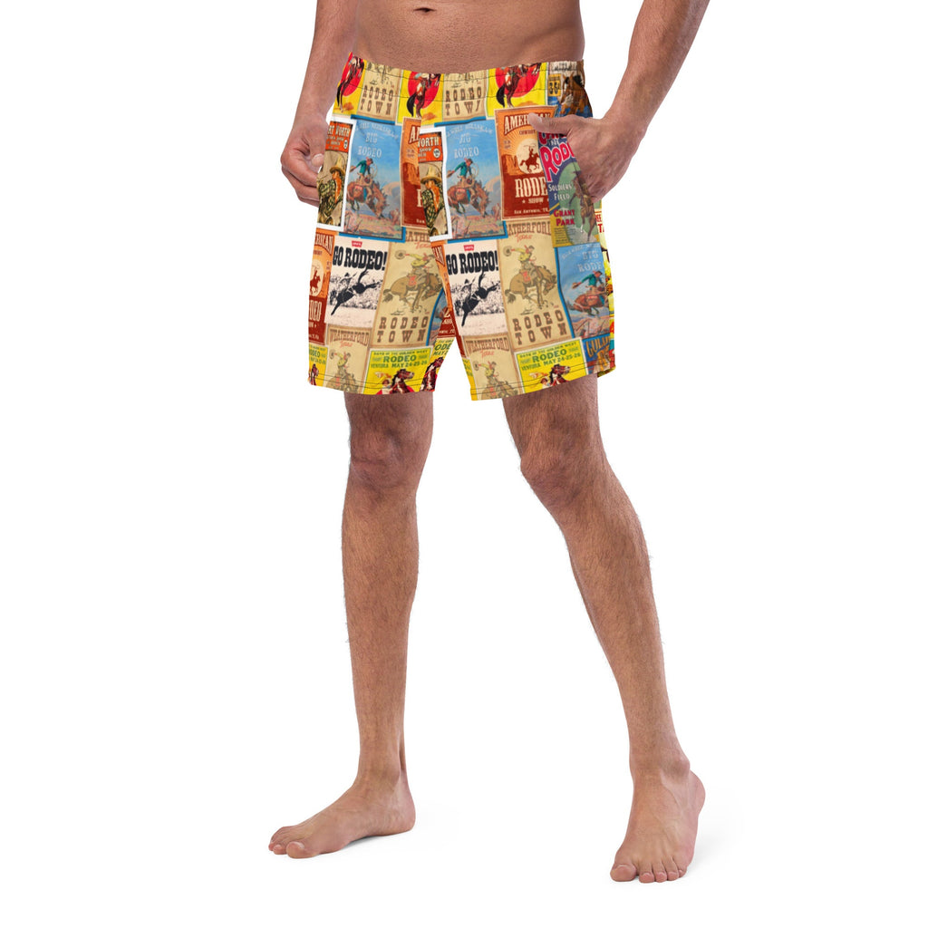 Baha Ranch Yeehaw Rodeo Poster Men's Swim Trunks by Baha Ranch Western Wear - product image 3
