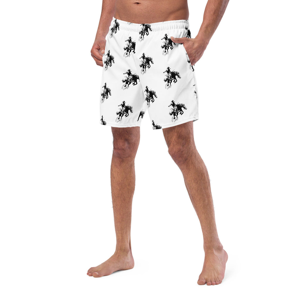 Baha Ranch Yeehaw Rodeo Bronc Men's Swim Trunks by Baha Ranch Western Wear - product image 3