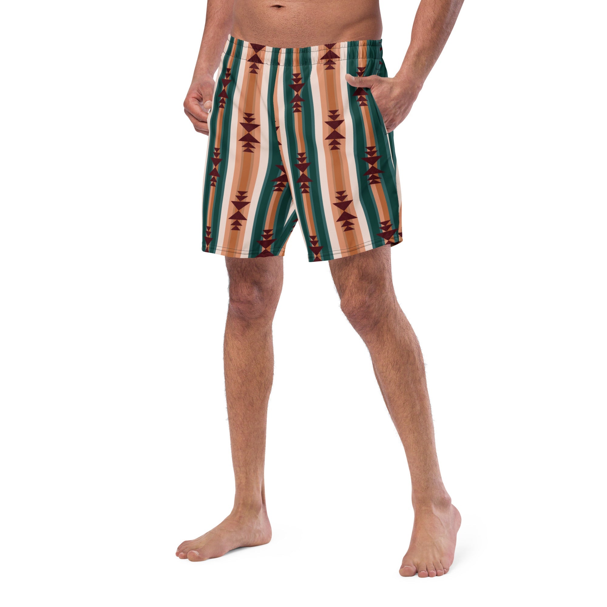 Baha Ranch Yeehaw Cocoa Aztec Men's Swim Trunks by Baha Ranch Western Wear - product image 3