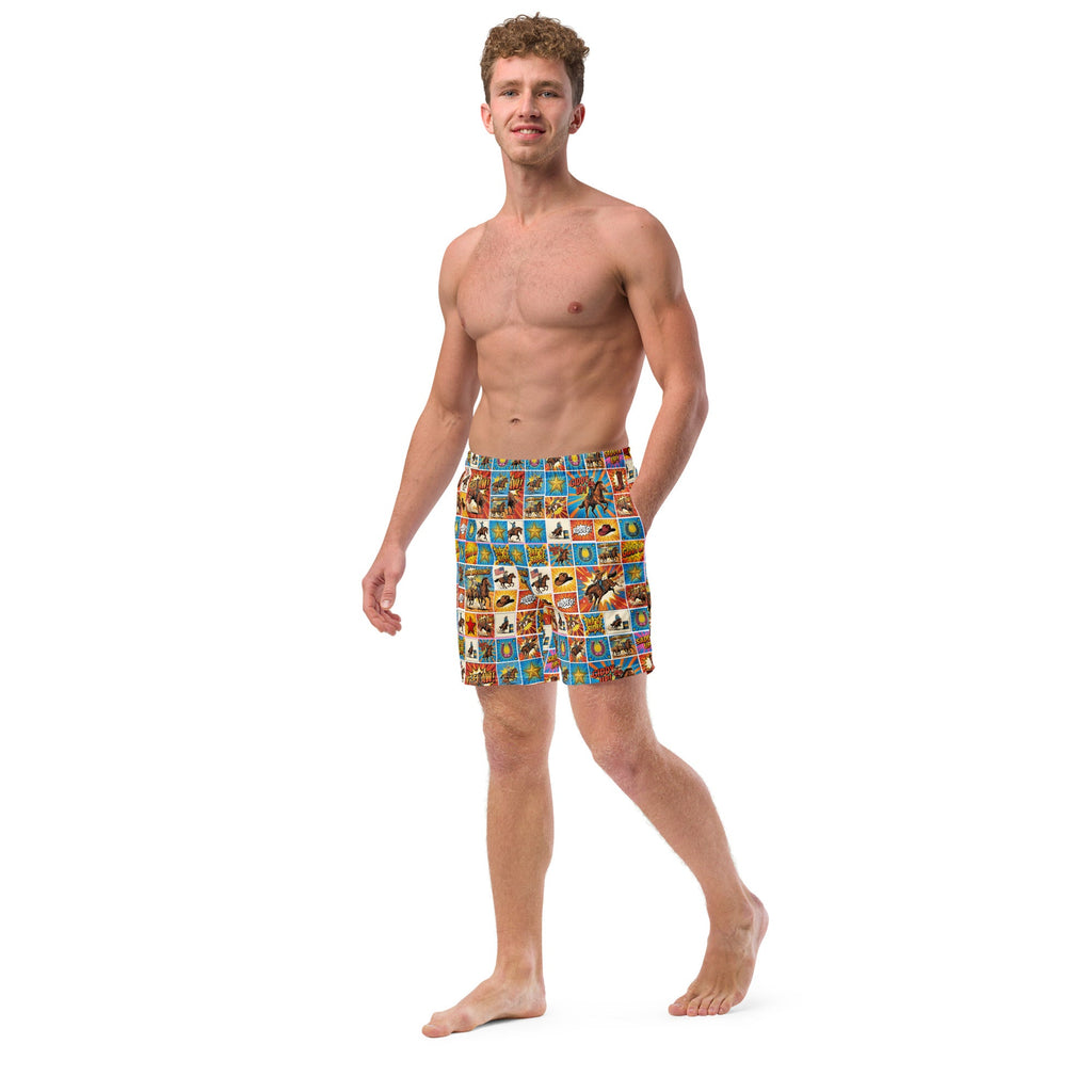 Baha Ranch Yeehaw Comic Corral Rodeo Swim Trunks by Baha Ranch Western Wear - product image 3
