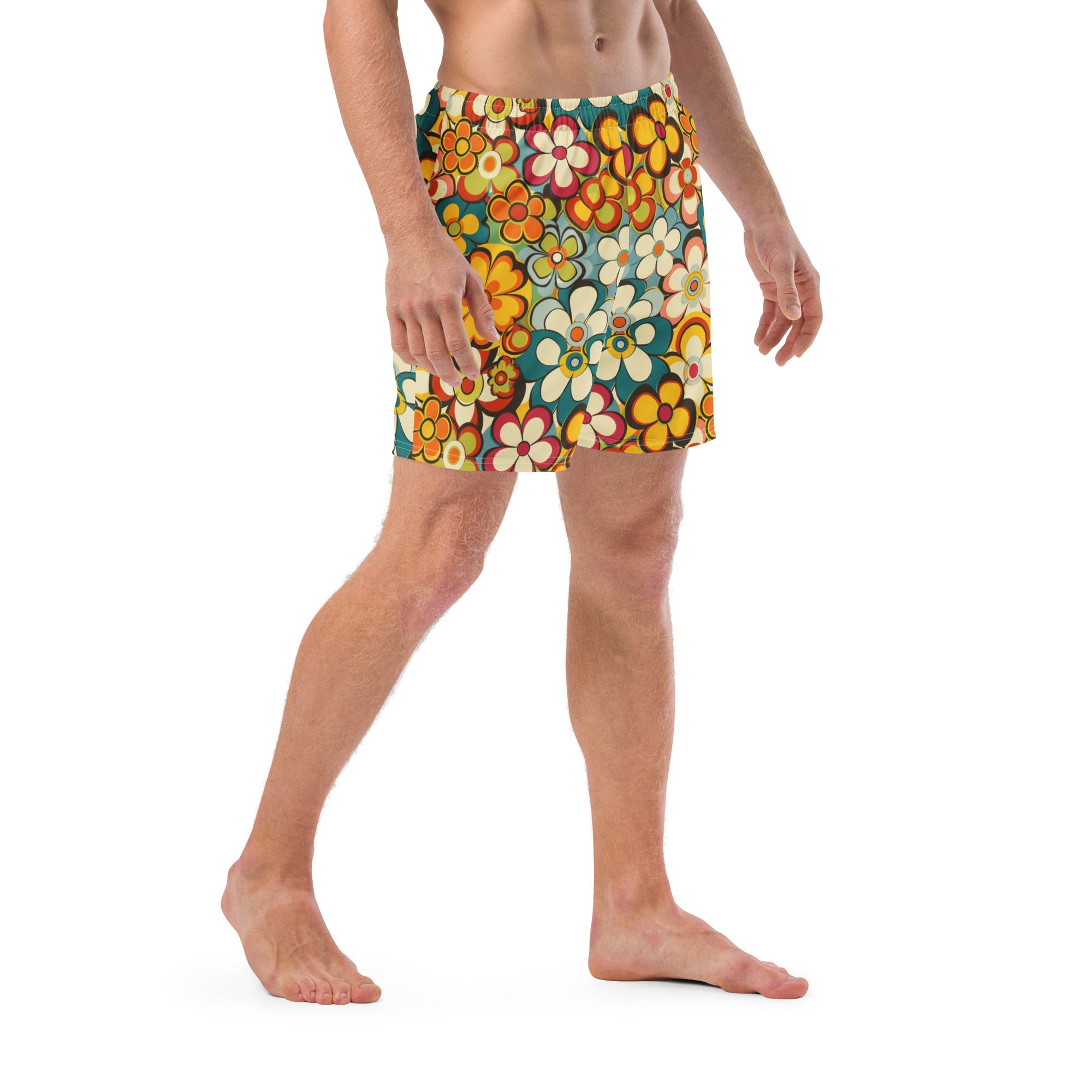 Baha Ranch Yeehaw Woodstock Retro Floral Men's Swim Trunks by Baha Ranch Western Wear - product image 4