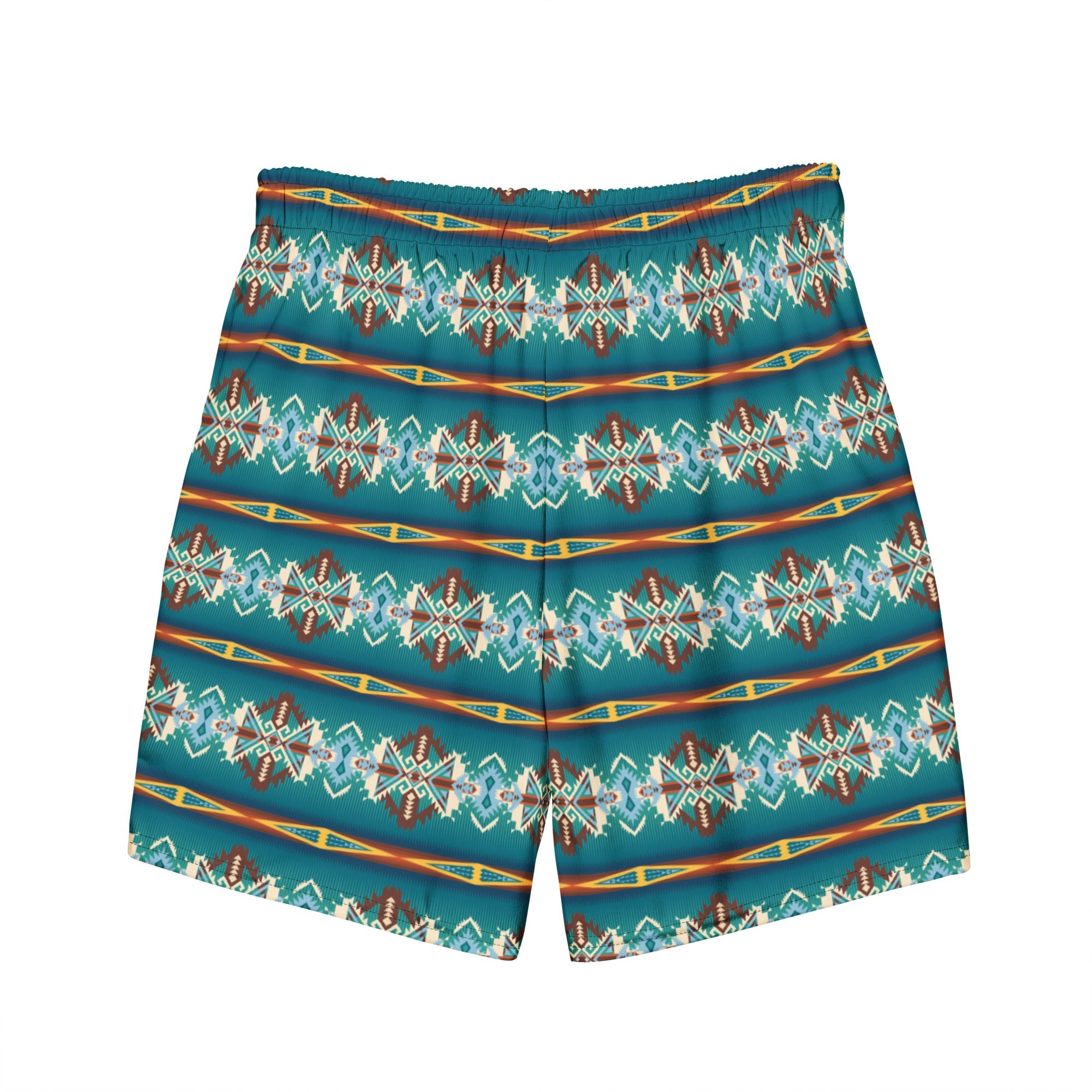 Baha Ranch Yeehaw Teal Aztec Blanket Print Mens Swim Shorts by Baha Ranch Western Wear - product image 6