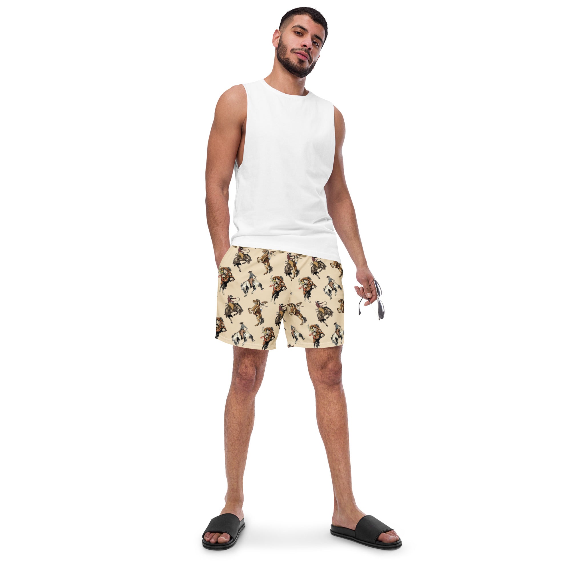 Baha Ranch Yeehaw Vintage Cowgirl Men's Swim Trunks by Baha Ranch Western Wear - product image 4