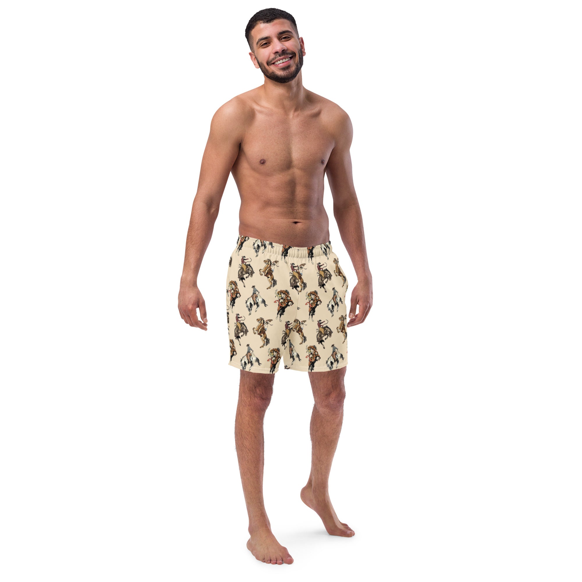 Baha Ranch Yeehaw Vintage Cowgirl Men's Swim Trunks by Baha Ranch Western Wear - product image 3