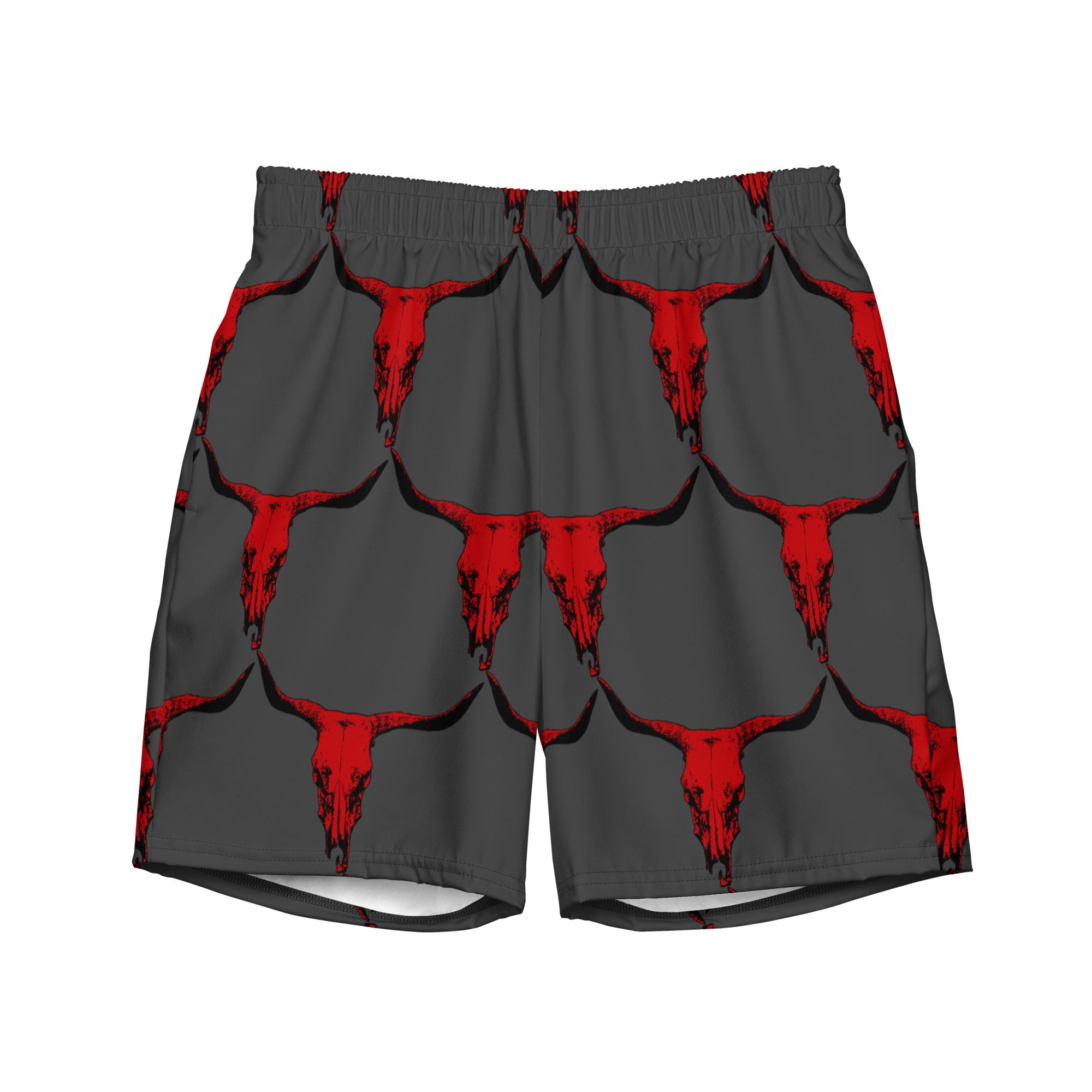 Baha Ranch Yeehaw Red Bull Skull Men's Swim Trunks by Baha Ranch Western Wear - product image 8