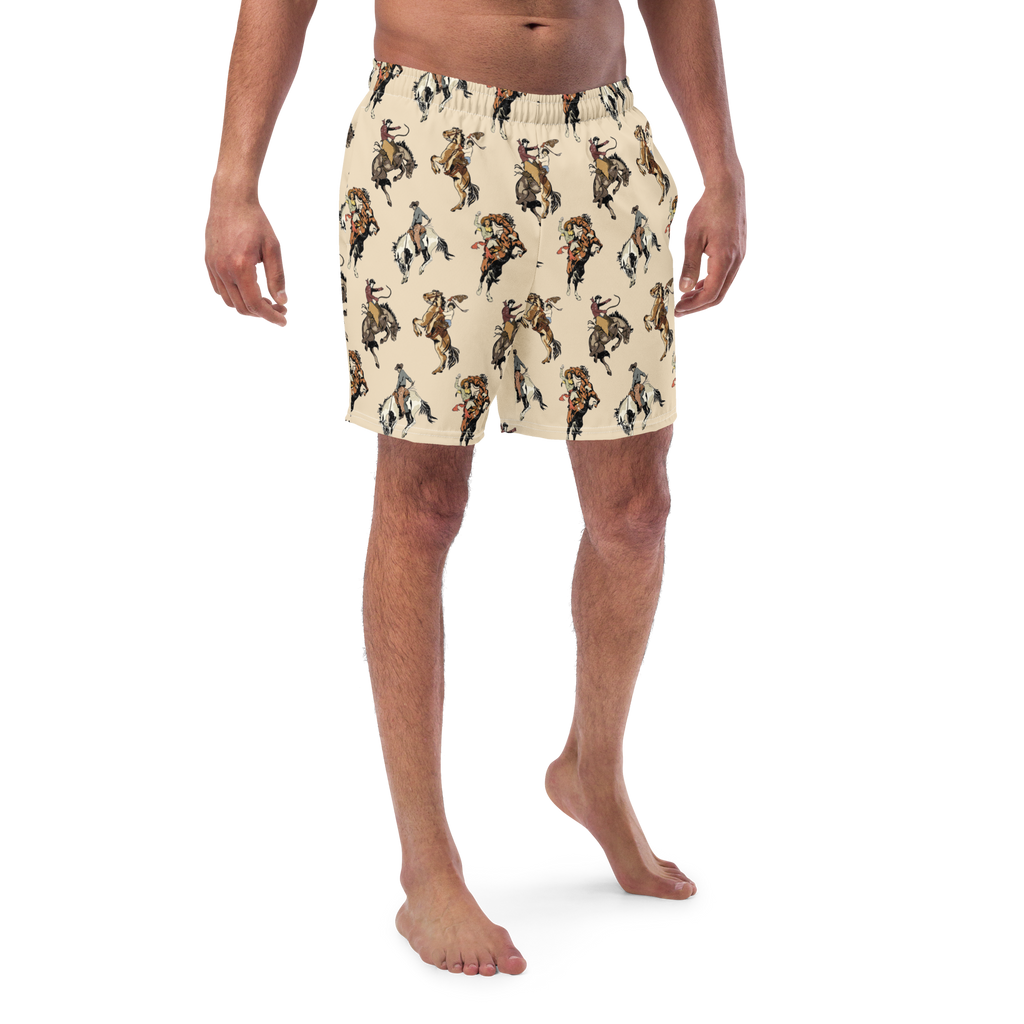Baha Ranch Yeehaw Vintage Cowgirl Men's Swim Trunks by Baha Ranch Western Wear - product image 2