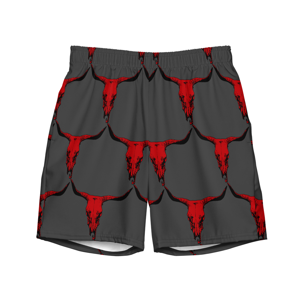 Baha Ranch Yeehaw Red Bull Skull Men's Swim Trunks by Baha Ranch Western Wear - product image 9