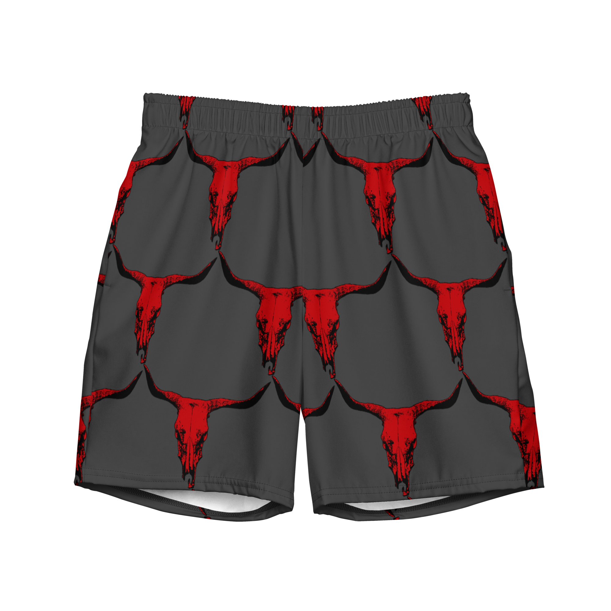 Baha Ranch Yeehaw Red Bull Skull Men's Swim Trunks by Baha Ranch Western Wear - product image 9