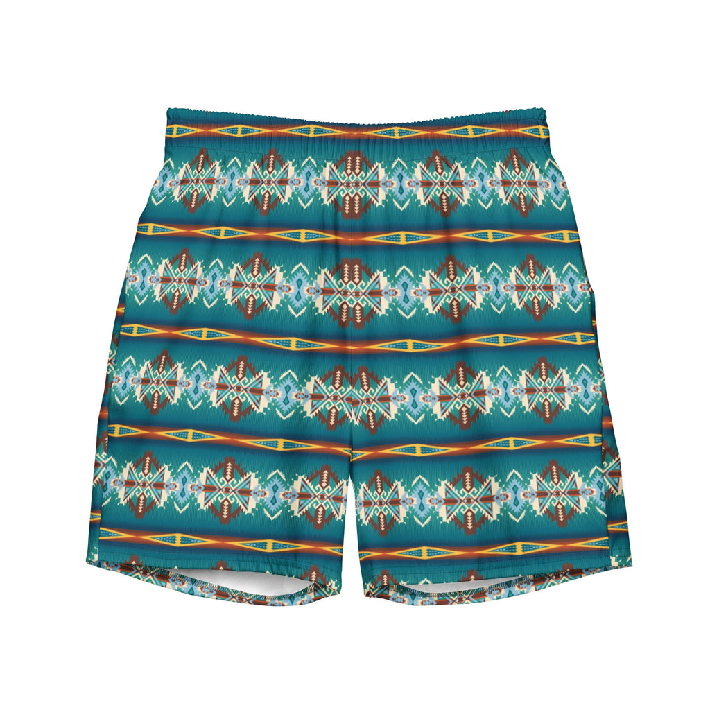 Baha Ranch Yeehaw Teal Aztec Blanket Print Mens Swim Shorts by Baha Ranch Western Wear - product image 7