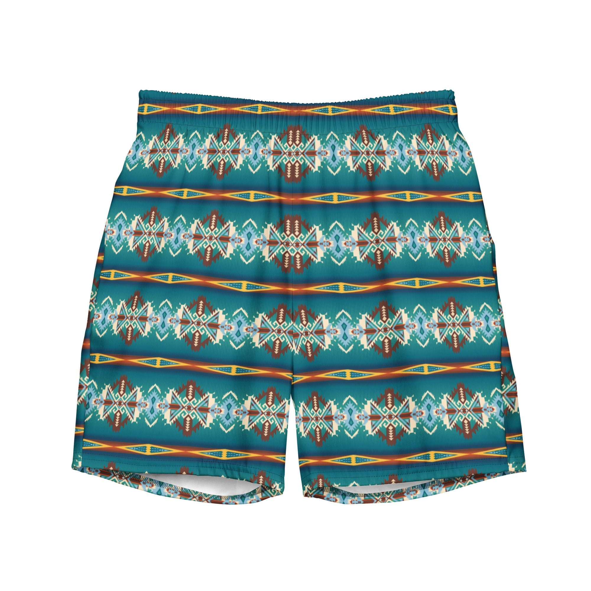 Baha Ranch Yeehaw Teal Aztec Blanket Print Mens Swim Shorts by Baha Ranch Western Wear - product image 7