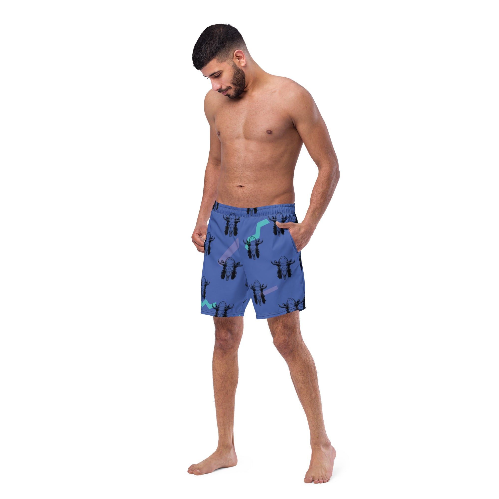 Baha Ranch Yeehaw Mullet Cowboy Men's Swim Trunks by Baha Ranch Western Wear - product image 4