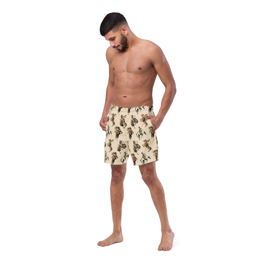 Baha Ranch Yeehaw Vintage Cowgirl Men's Swim Trunks by Baha Ranch Western Wear - product image 6
