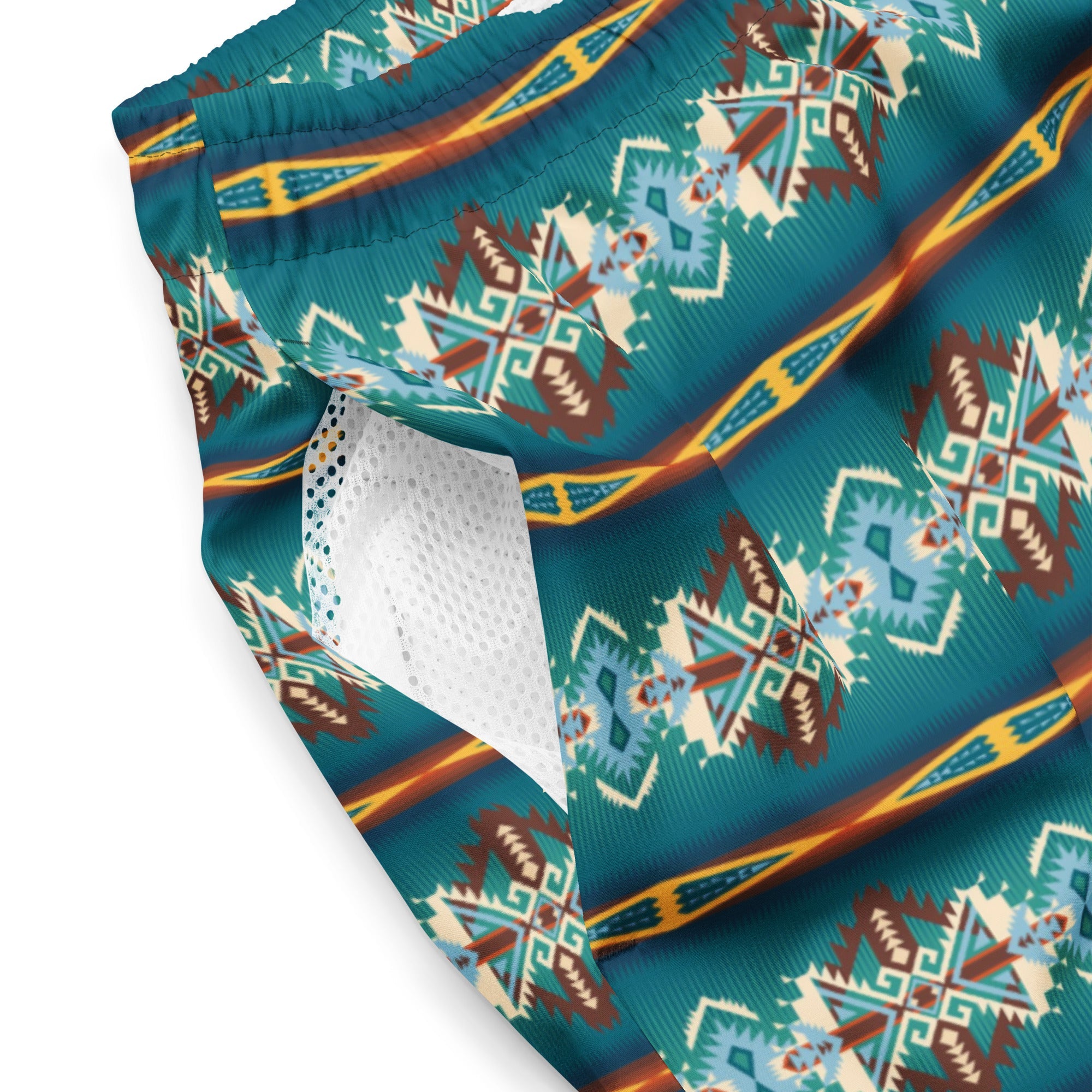 Baha Ranch Yeehaw Teal Aztec Blanket Print Mens Swim Shorts by Baha Ranch Western Wear - product image 8