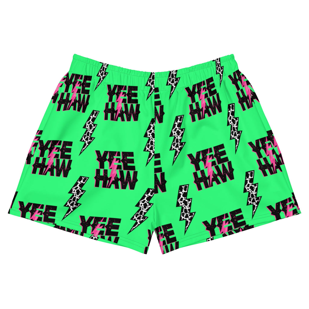 Baha Ranch Neon Yeehaw Women’s Athletic Shorts by Baha Ranch Western Wear