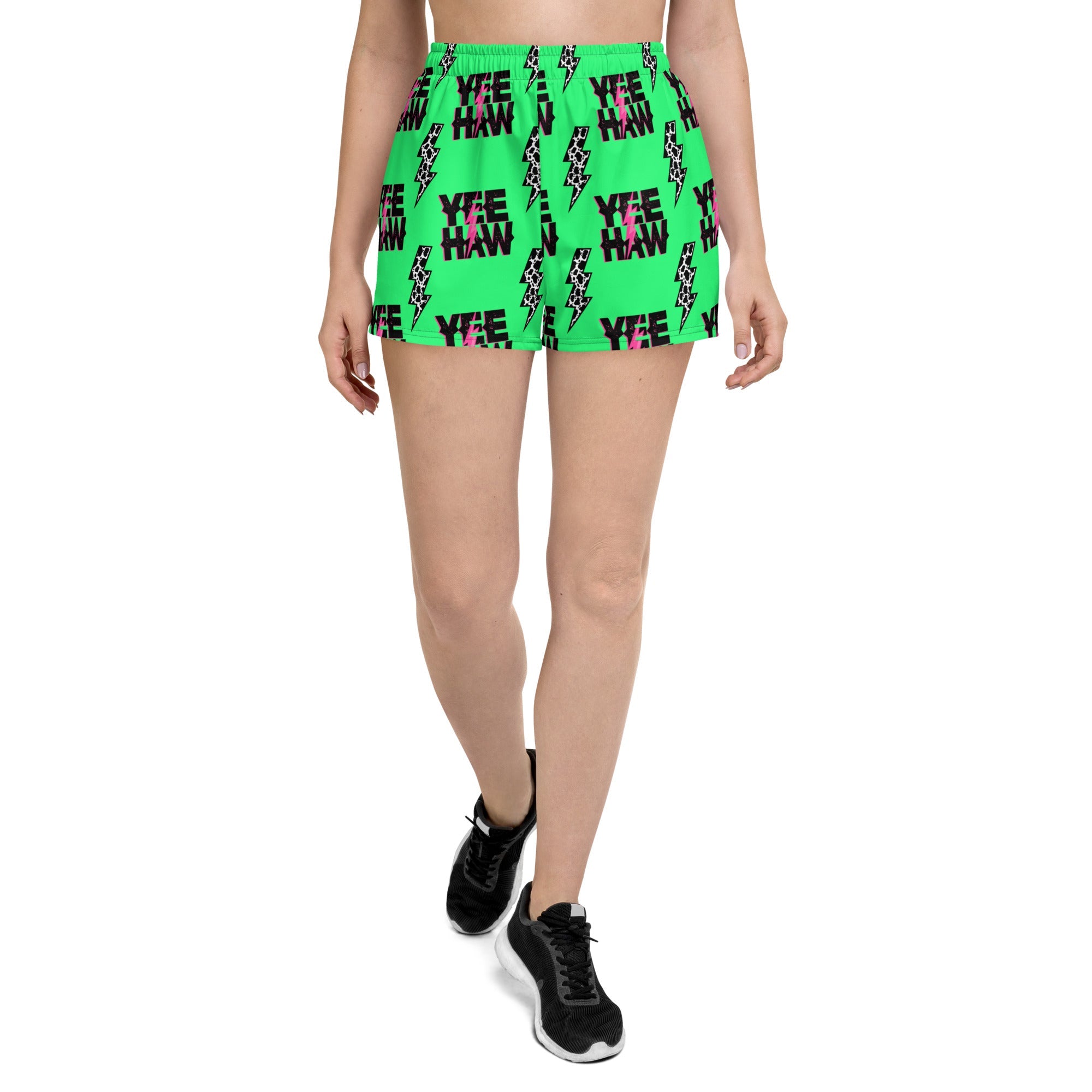 Baha Ranch Neon Yeehaw Women’s Athletic Shorts by Baha Ranch Western Wear - product image 4