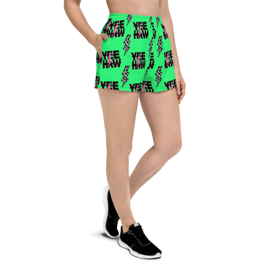 Baha Ranch Neon Yeehaw Women’s Athletic Shorts by Baha Ranch Western Wear - product image 2