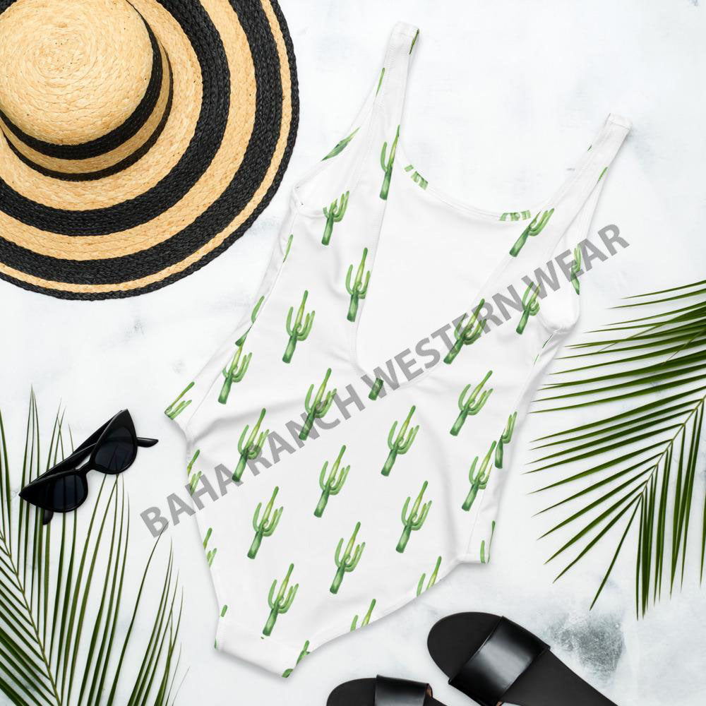 Yeehaw Cactus One Piece Swim Suit by Baha Ranch Western Wear - product image 2