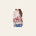 American Darling 100% Linen Western Printed Shirt – Desert Graphic Button Down Long Sleeve Top