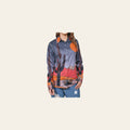 American Darling 100% Satin Cotton Western Shirt – Desert Cactus Graphic Button Down Top