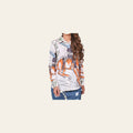 American Darling 100% Satin Cotton Western Shirt – Rodeo Print Button Down Long Sleeve Top