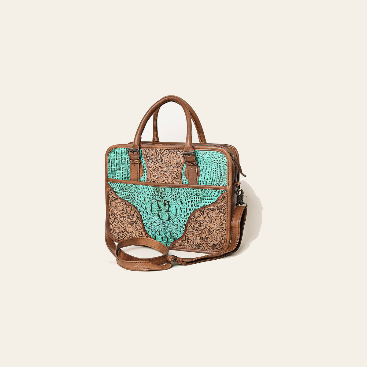 American Darling Small Cross Body Crocodile Embossed Full Grain Leather Western Women Bag Handbag Purse Crossbody Cute