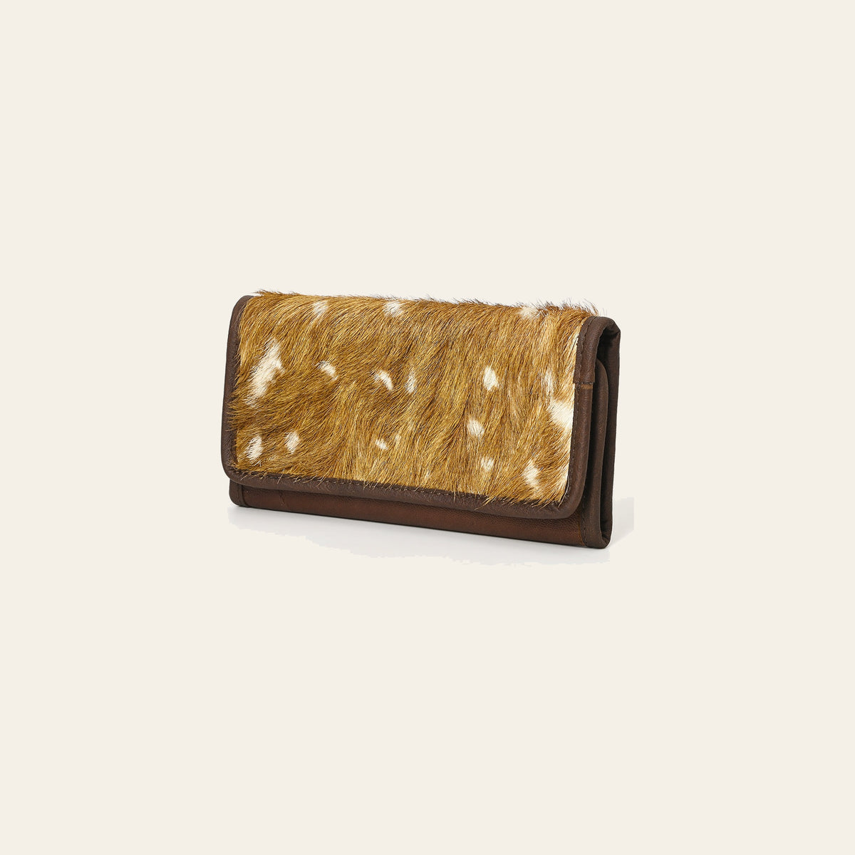 American Darling Hair-On Cowhide Genuine Leather Western Wallet Bag with Secure Closure 9in (H) X 5in (W)