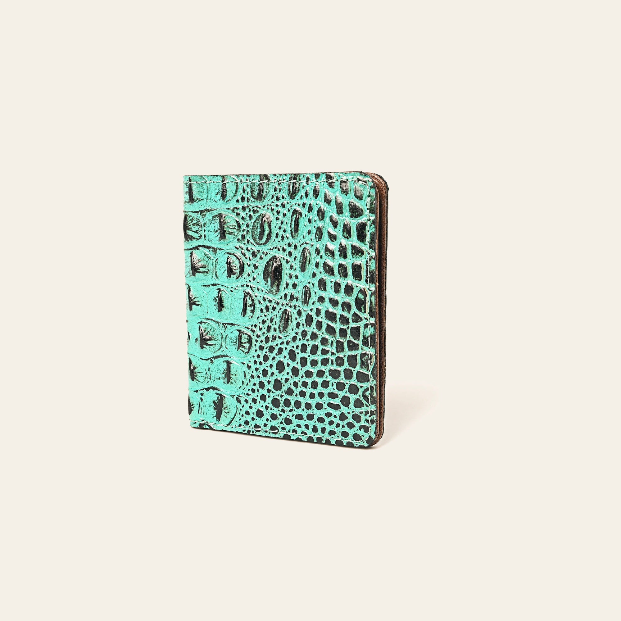 American Darling Western Wallet Bag for Women – Genuine Leather Crocodile Embossed Compact Design with Multiple Card Slots