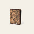 American Darling Hand-Tooled Floral Carved Western Leather Wallet Bag – Genuine Leather Women’s Slim Wallet for Everyday Use