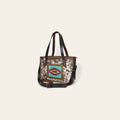 American Darling Western Tote Bag Handcrafted from Hair-On Cowhide & Genuine Leather | Saddle Blanket Inlay & Crossbody Strap