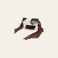 American Darling Western Clutch Handcrafted from Hair-On Cowhide Wallet Hand Bag | Slogan Cut-Out Flap, Long Leather Fringe & Crossbody Strap