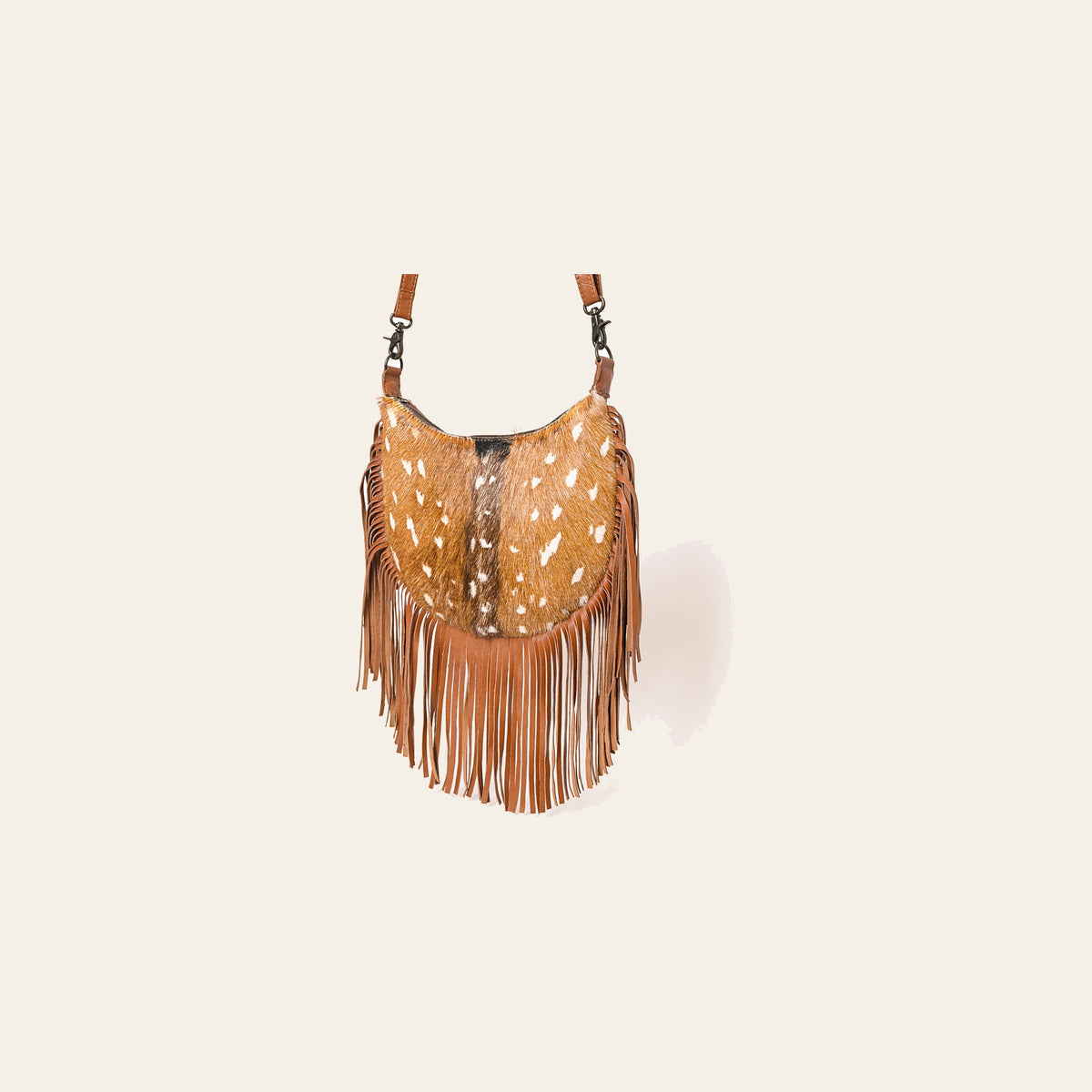 American Darling Western Crossbody Organizer Handcrafted from Hair-On Cowhide | Detachable Hand-Tooled Wallet & Multi-Slot Interior